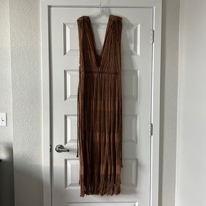 Handmade Macramé Rust Swim Cover-Up Dress